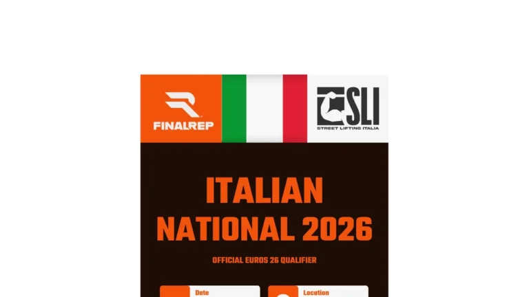 Italian National 2026 — résultats Street Lifting